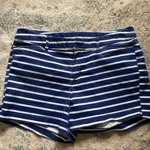 Navy & White Striped Pixie Shorts from Old Navy